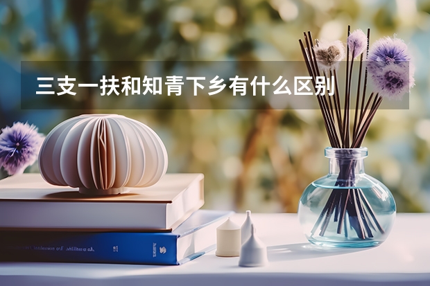 三支一扶和知青下乡有什么区别
