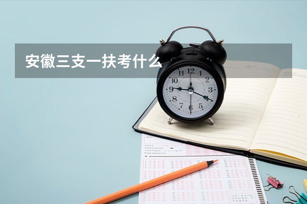 安徽三支一扶考什么