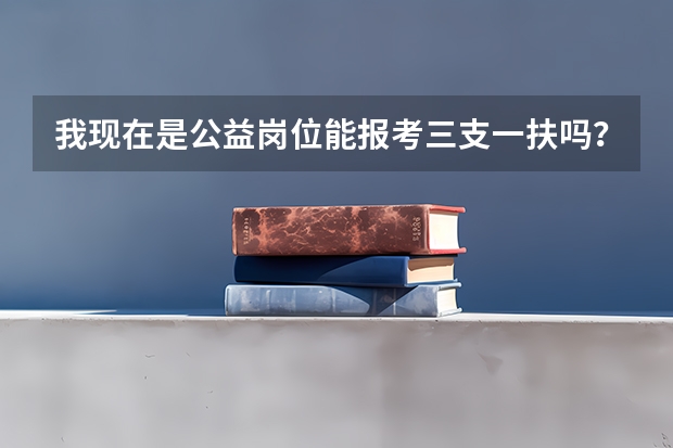 我现在是公益岗位能报考三支一扶吗?