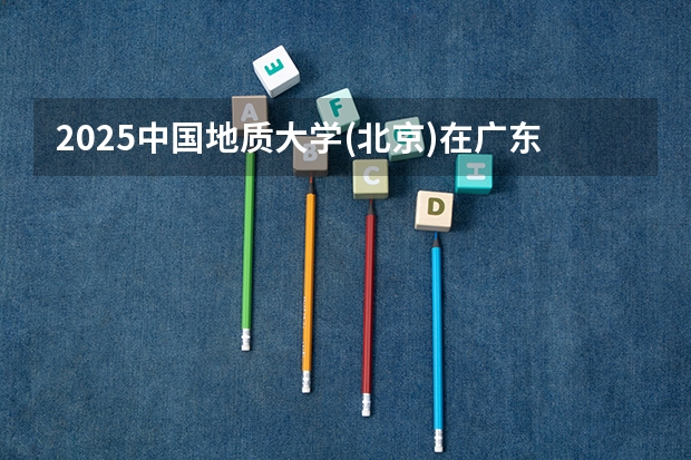 2025中国地质大学(北京)在广东招生计划一览表
