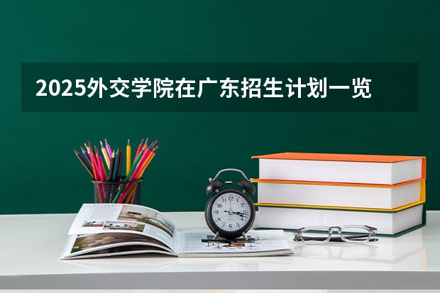 2025外交学院在广东招生计划一览表
