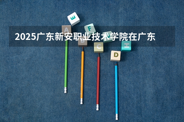 2025广东新安职业技术学院在广东招生计划一览表