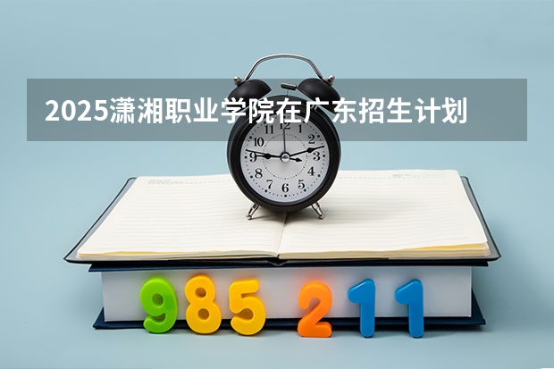 2025潇湘职业学院在广东招生计划一览表