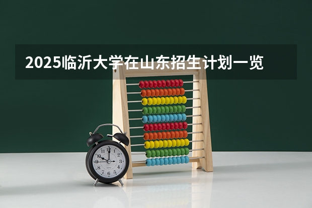 2025临沂大学在山东招生计划一览表