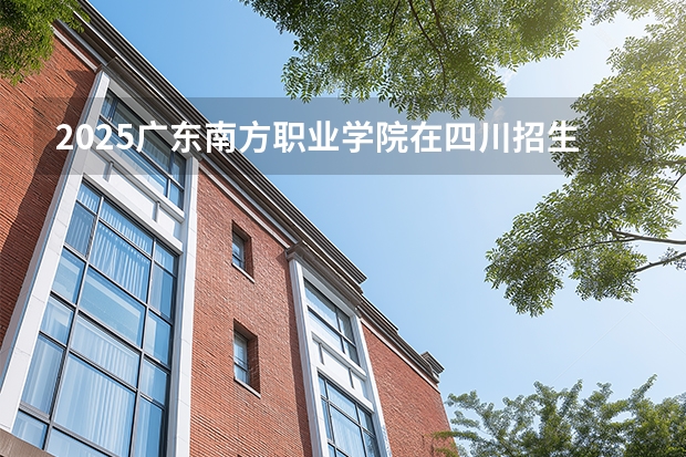 2025广东南方职业学院在四川招生计划一览表