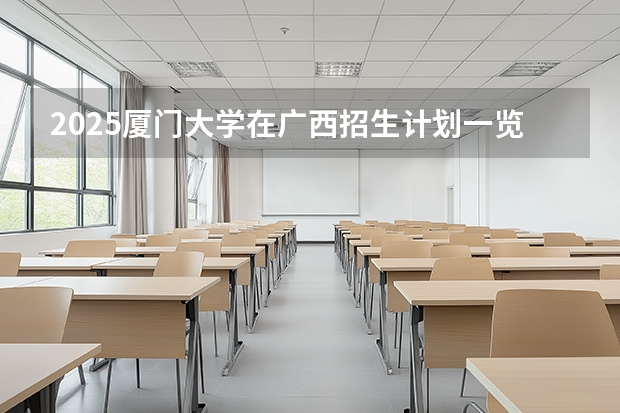 2025厦门大学在广西招生计划一览表