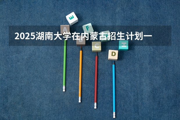 2025湖南大学在内蒙古招生计划一览表