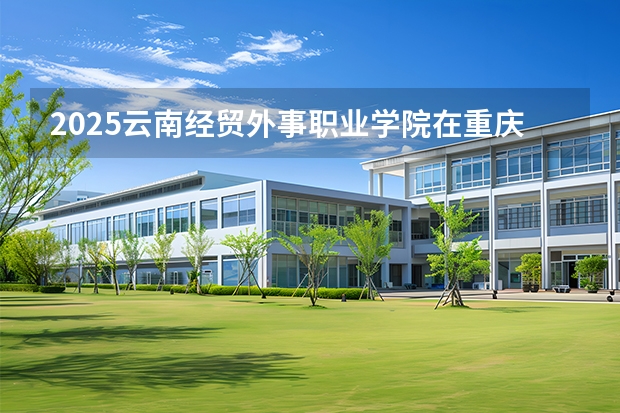 2025云南经贸外事职业学院在重庆招生计划一览表