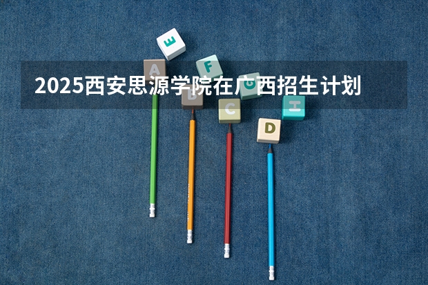 2025西安思源学院在广西招生计划一览表