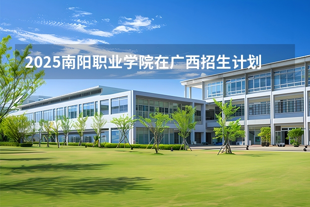 2025南阳职业学院在广西招生计划一览表