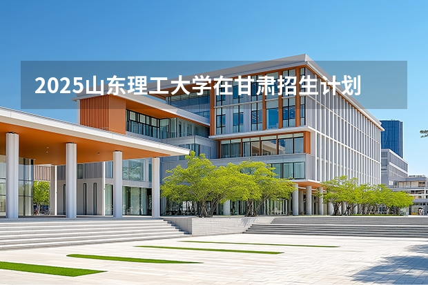 2025山东理工大学在甘肃招生计划一览表