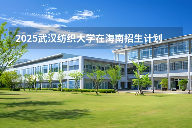 2025武汉纺织大学在海南招生计划一览表