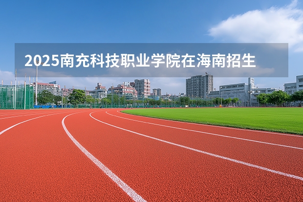 2025南充科技职业学院在海南招生计划一览表