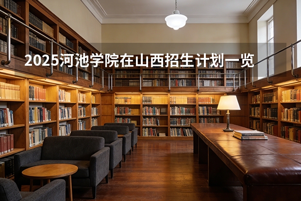 2025河池学院在山西招生计划一览表