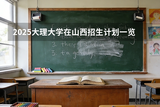 2025大理大学在山西招生计划一览表